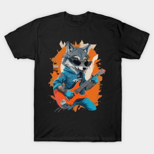 Wolf Play Guitar T-Shirt